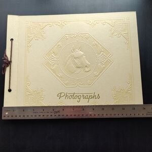 Vintage | Photo Album | Cream Cover With Embossed  Horse 🐴